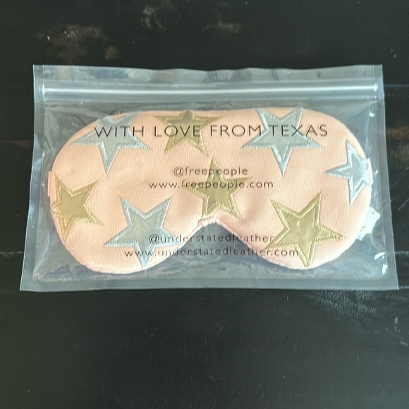 Free People Accessories - Free People Understated Pink Leather Starry Eyed Eye Mask With Love From Texas